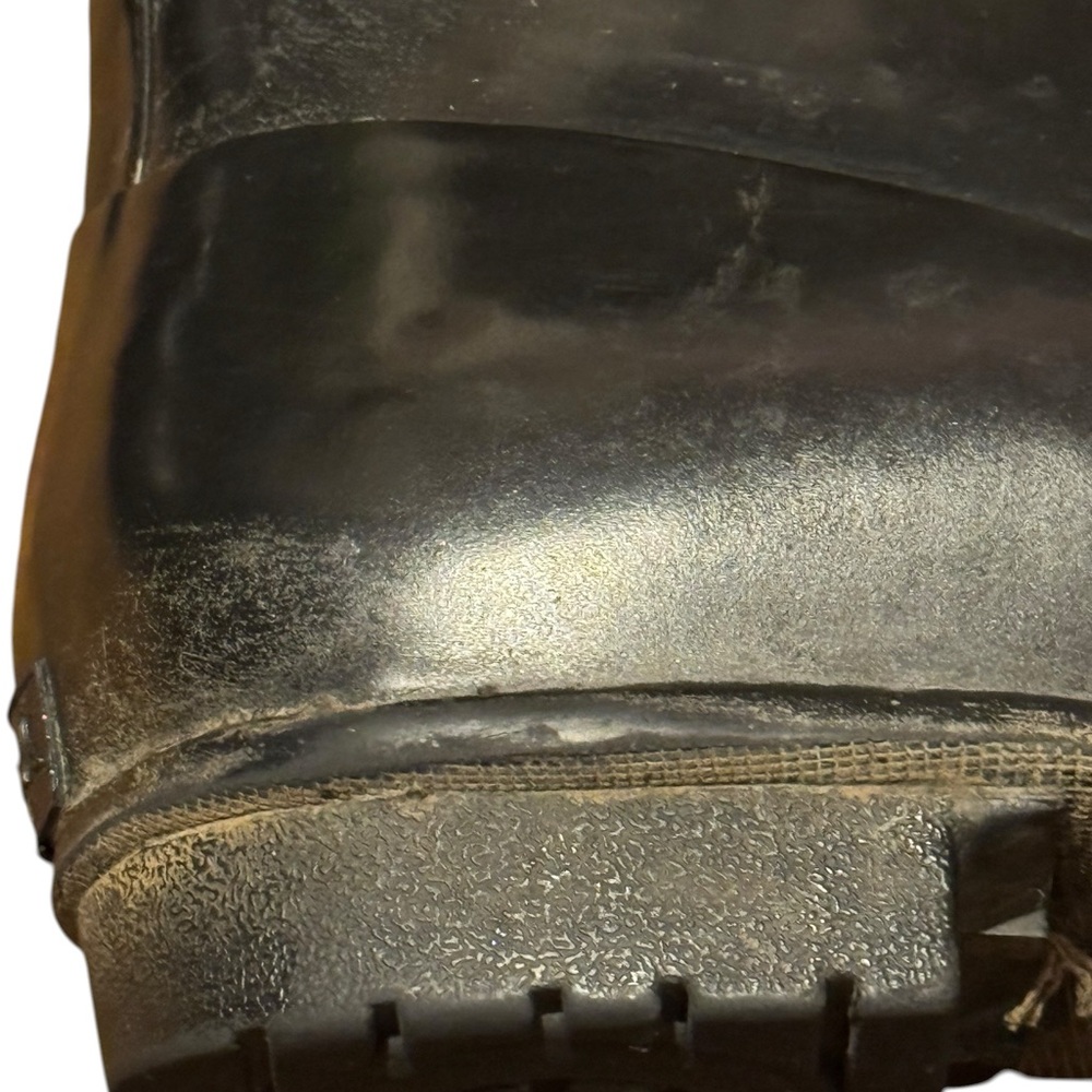 Vintage Coach Black Signature Tall Rain Boots - Classic Style - Picture 9 of 12